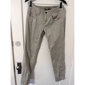 Womens Burberry Brit Skinny Slim Fit Pants Beige Neutral Size 29